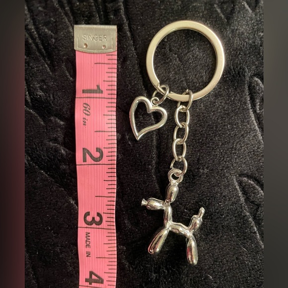 BALLOON DOG | Dainty Silver Bag Charm | Keychain (Brand New) ✨ - Picture 8 of 9